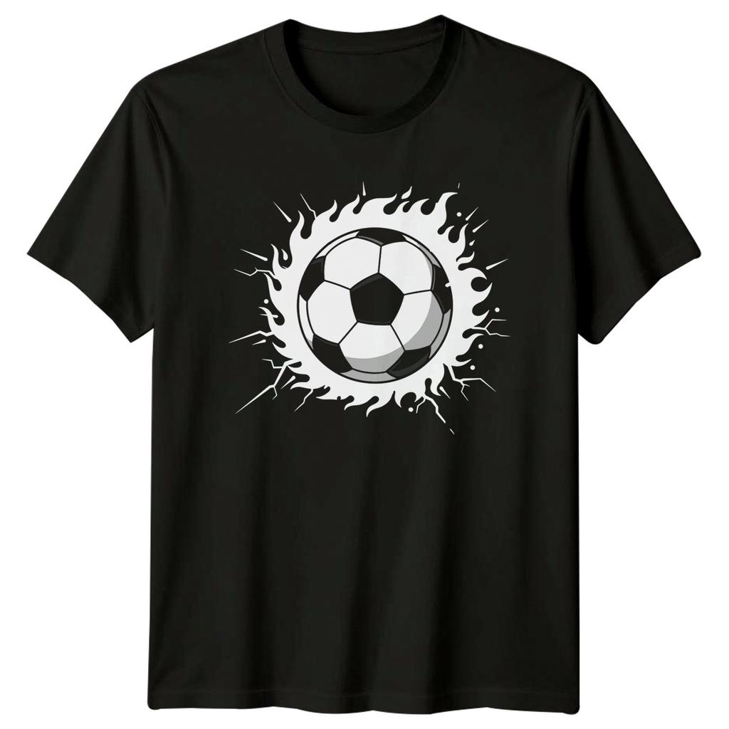 Flaming Soccer Ball TShirt Sports Graphic Soccer Birthday Gift For Him And Her