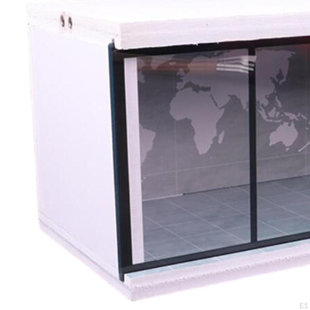 1:64 Коллекционная витрина для парковки, Встроенная светодиодная защита для литых автомобилей для куклы