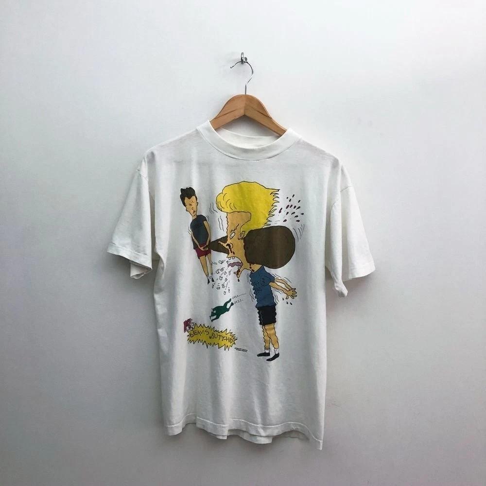 Vintage 1994 Beavis and ButtHead tshirt unisex cotton white tee S5XL Unisex T-Shirt