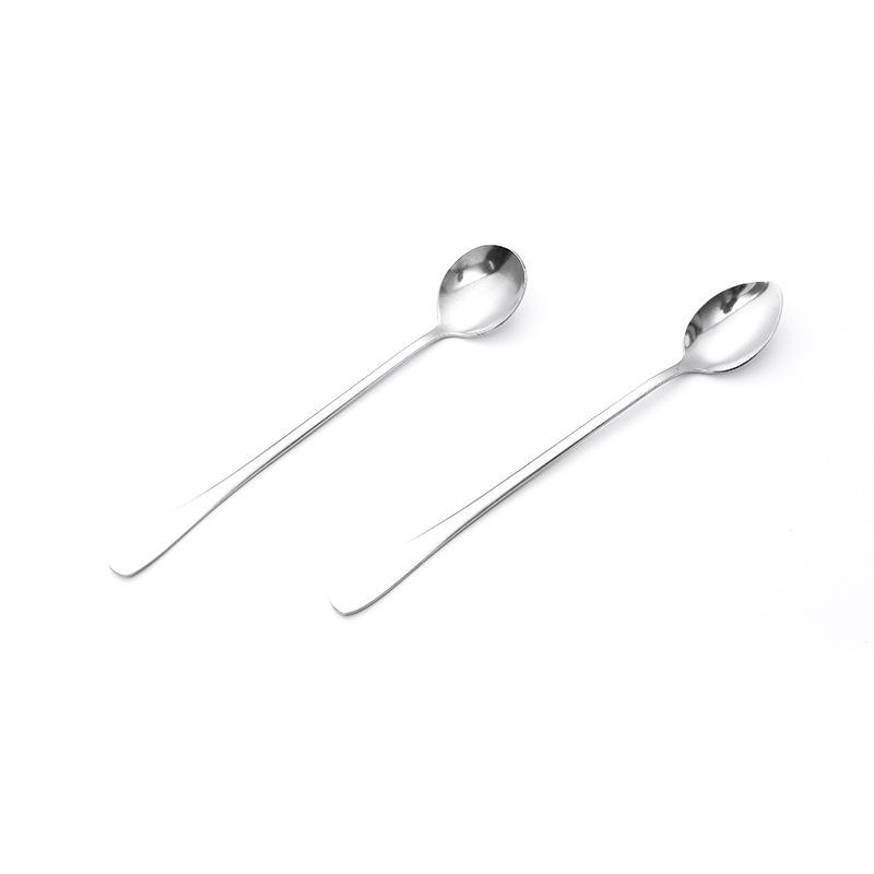 Stainless Steel Spoon Office Long Handle Coffee Spoon Stirring Spoon Watermelon Spoon Rice Spoon Spoon Spoon