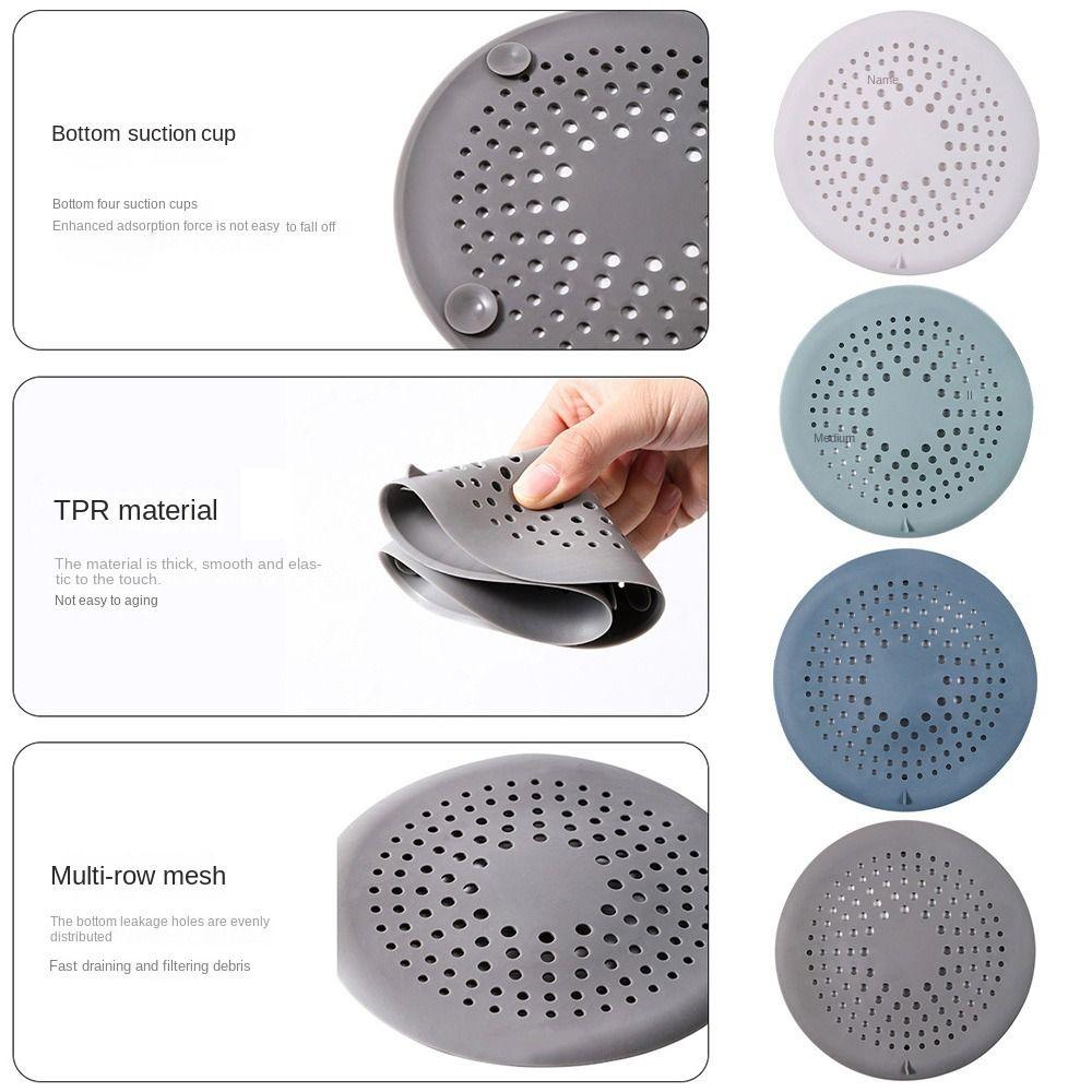 Floor Drain Sink Strainer Round Shape Mesh Trap Shower Drain Pad Kitchen Bathroom Accessories