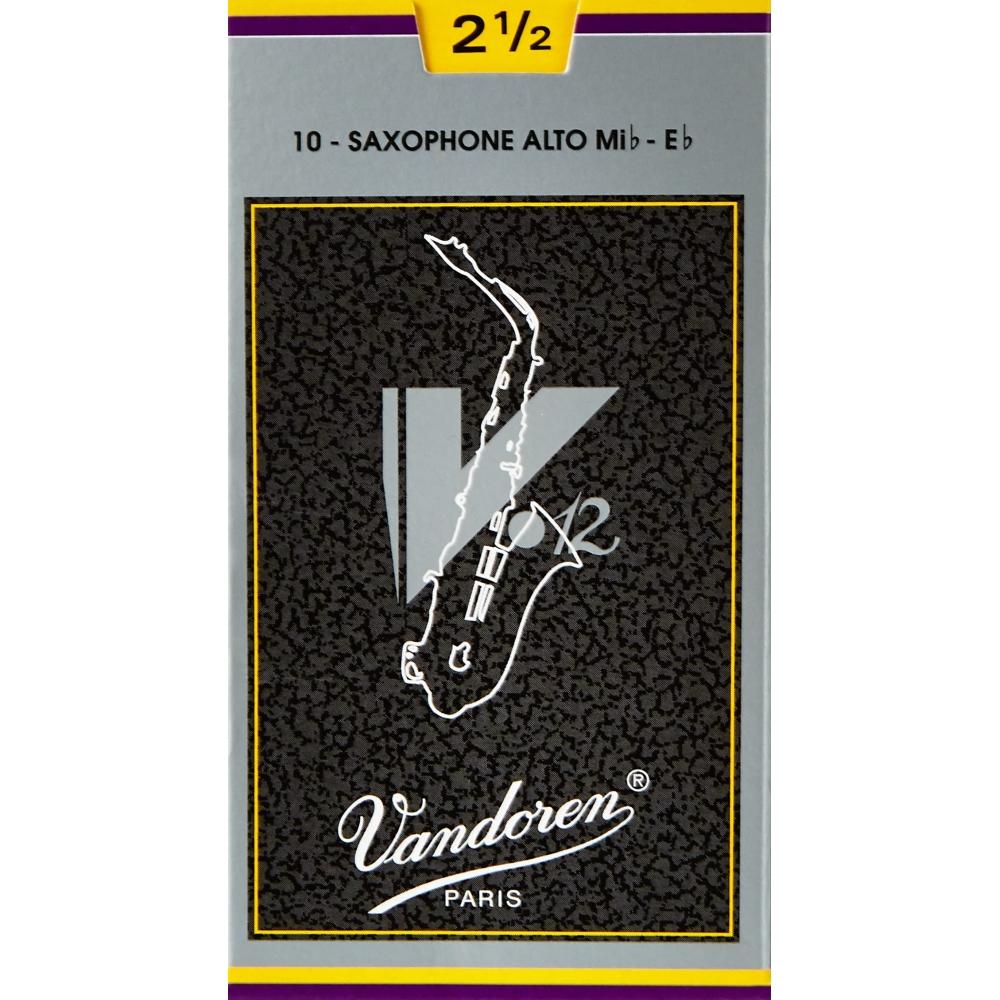 Трость для саксофона альт Вандорен V.12 Твёрдость: 2-12 (10 кусочков)