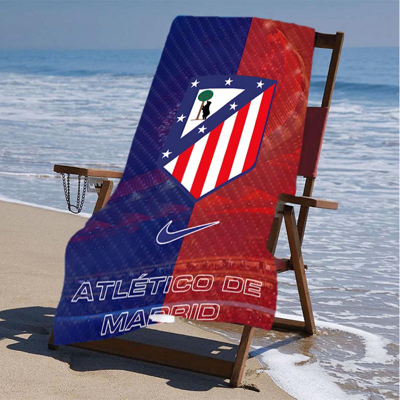 1pc Atletico Madrid Beach Towel, Beach and Seaside Swimming Pool Equipment, Fashion Pattern, Rectangular, Travel Essentials