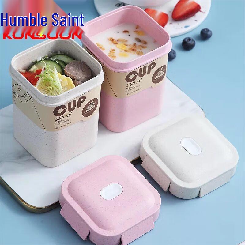 Многоцелевая квадратная чашка из пшеничной соломы