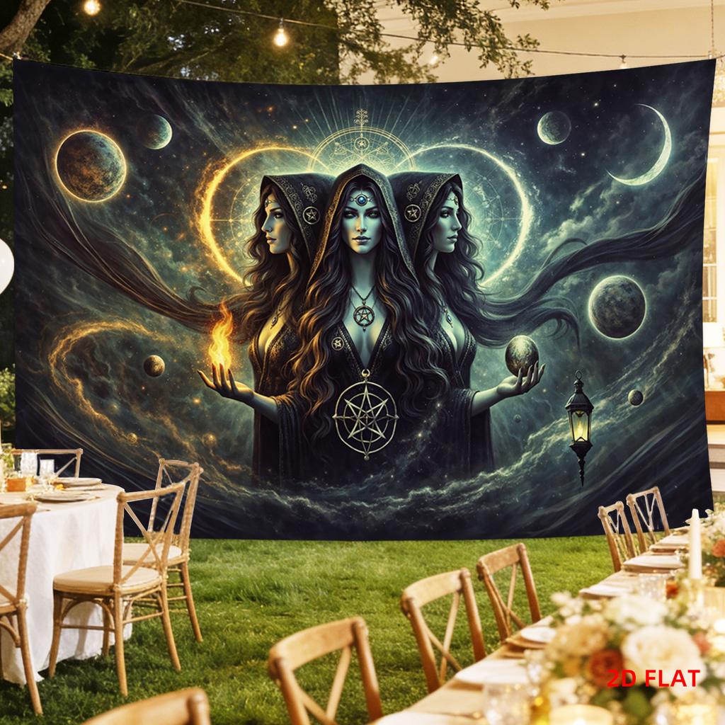 2D Flat 2D Flat Print 1 Pattern Tapestry Witch Room Wall Decor For Bedroom Living Room Office Party Decor 2D Flat