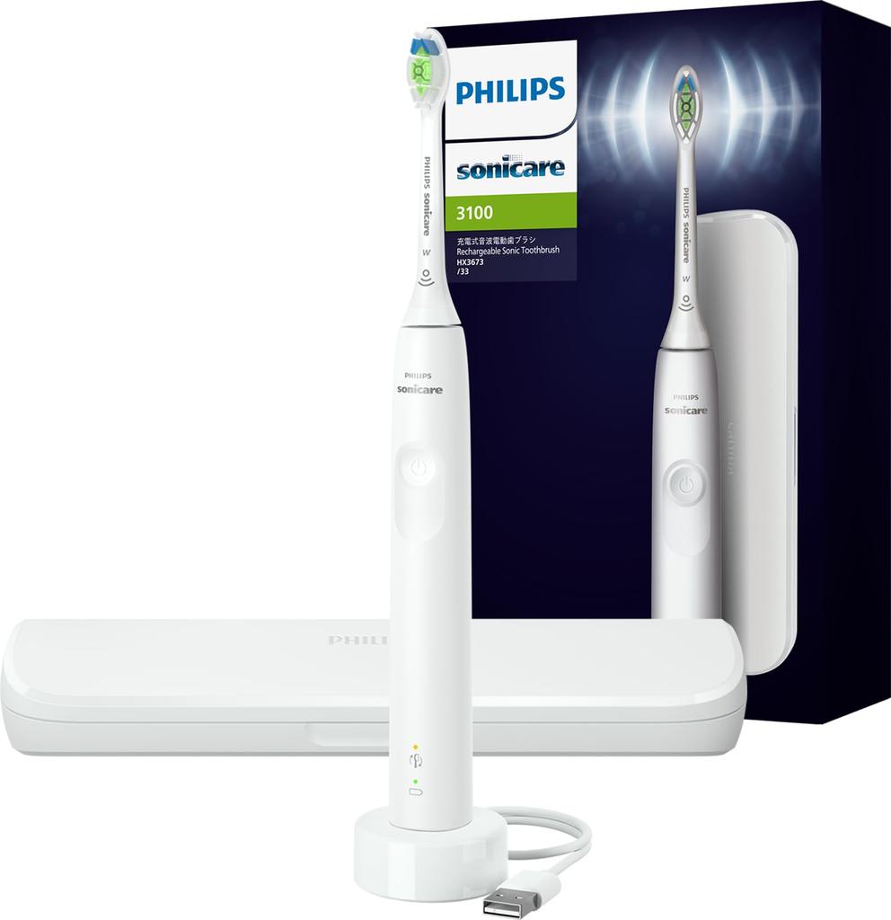 Электрическая зубная щетка Philips Sonicare серии 3100, белая (облегченный) HX3673/33