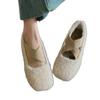 French retro plush Mary Jane cotton shoes cross-strap heightening beanie shoes outer wear