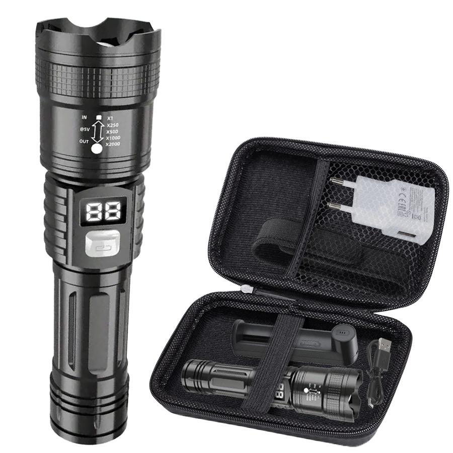 1PC Bright Tactical LED Flashlights - 3 Modes Zoomable Torch Light, Ideal for Outdoor Hiking Hunting Camping Defense Flash Light