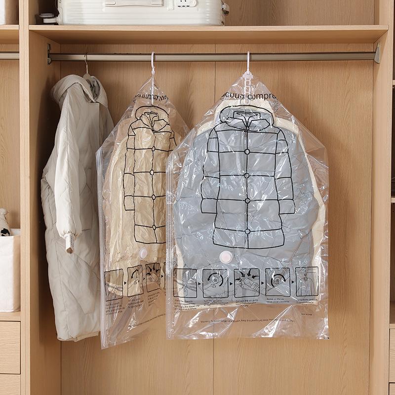 Очень большая висячая вакуумная сумка для хранения с 5 крючками для защиты одежды