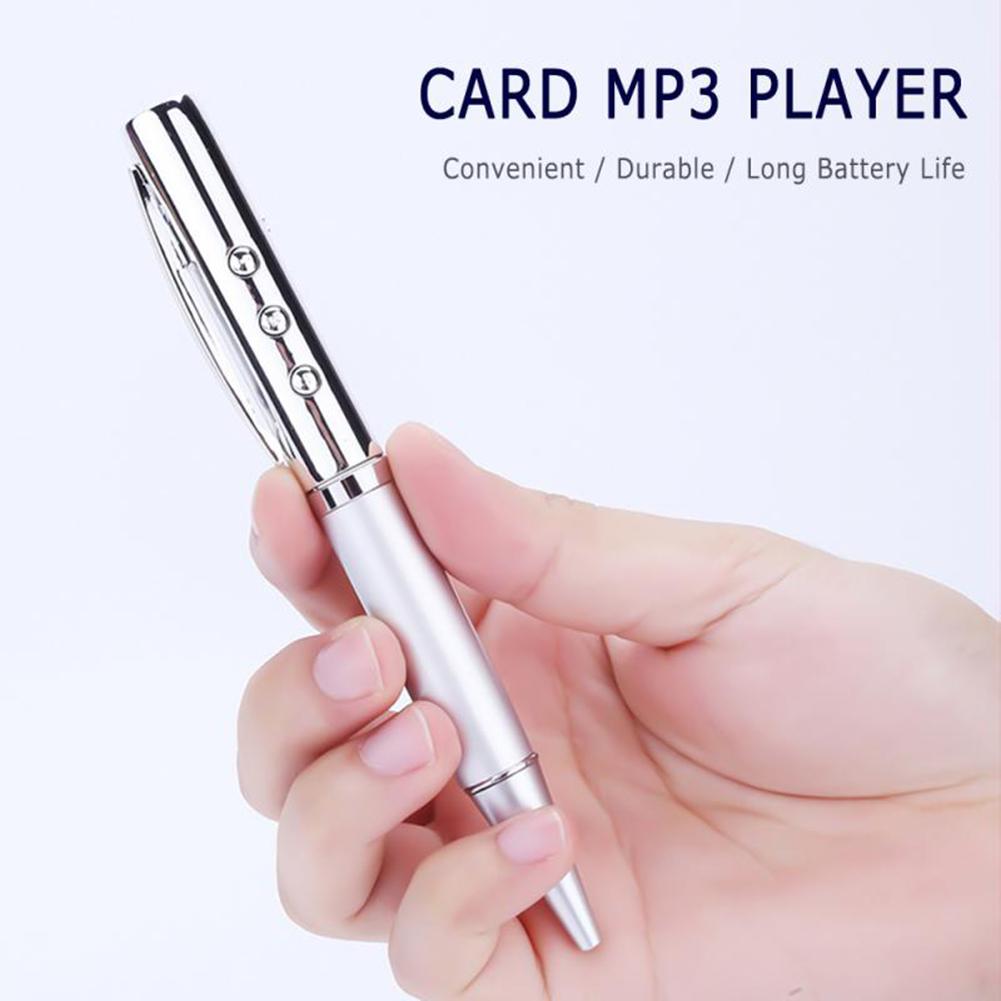 Карты в форме ручки, MP3-плеер, английская практика прослушивания, музыкальная ручка, стильный плеер с длительным режимом ожидания