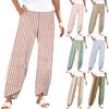 Pants For Women Summer Casual Wide Leg Elastic Waist Pants With Pockets