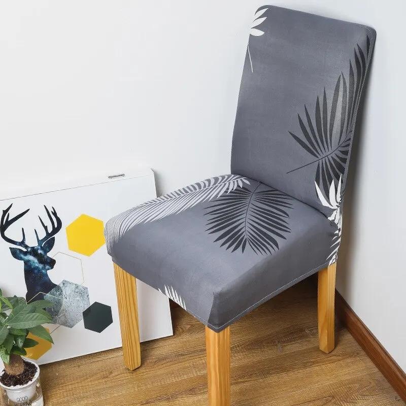 1 шт. печатный эластичный чехол для стула, большой эластичный чехол для сиденья, чехлы для офисных стульев, чехлы для ресторанов, банкетов, отелей, украшения для дома