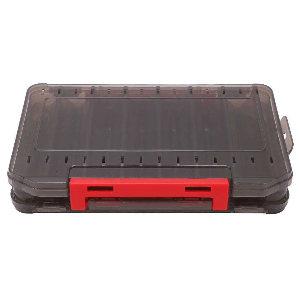 Double Sided Fishing Lure Box 14 Slots with Handle Tackle Box Waterproof Breathable Ventilation Bait Storage Box
