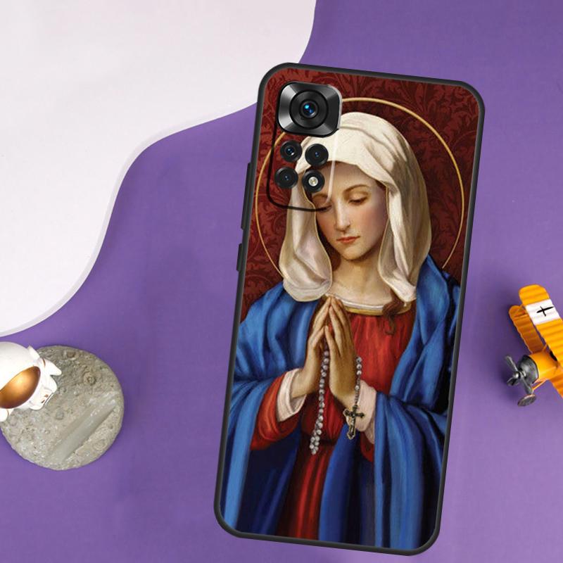 Virgin Mary Case For Xiaomi Redmi Note 13 Pro 14 12 9 10 11 Pro 10S 11S 12S Redmi 13C 14C 10C 12C Cover