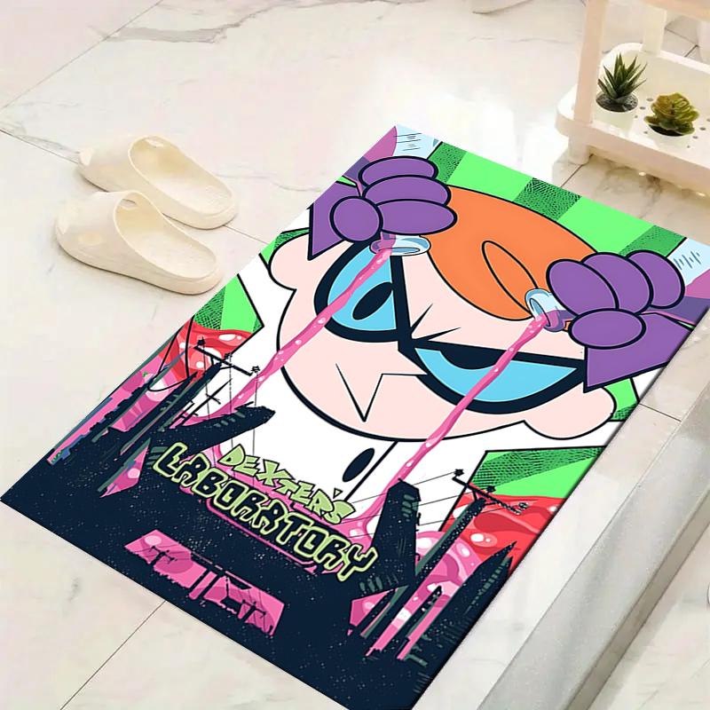1Pc Dexter'S Laboratory Adventure Rug, Office Carpet Indoor Outdoor Doormat, Non-Slip Soft, Living Room, Christmas Halloween Gift M929247