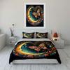 "Butterfly Moon Floral Decor Set" Bedding Set with 1 Duvet Cover 2 Pillowcases Single Double King Queen, Gift