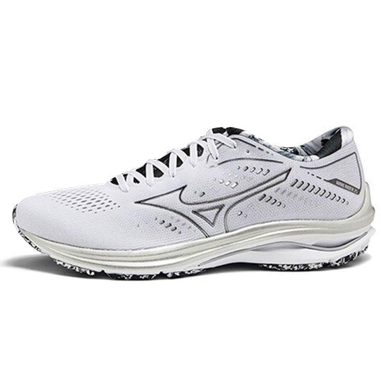 Mizuno Wave Rider 25 Спортивно-повседневная ткань Синтетическая кожа Нескользящие Износостойкие Дышащие Низкие Кроссовки для бега Унисекс Кроссовки J1GC217493(S-BOX)