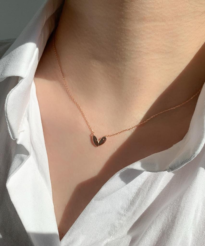 Серебряная цепочка с подвеской в виде сердца Alleun 925 пробы