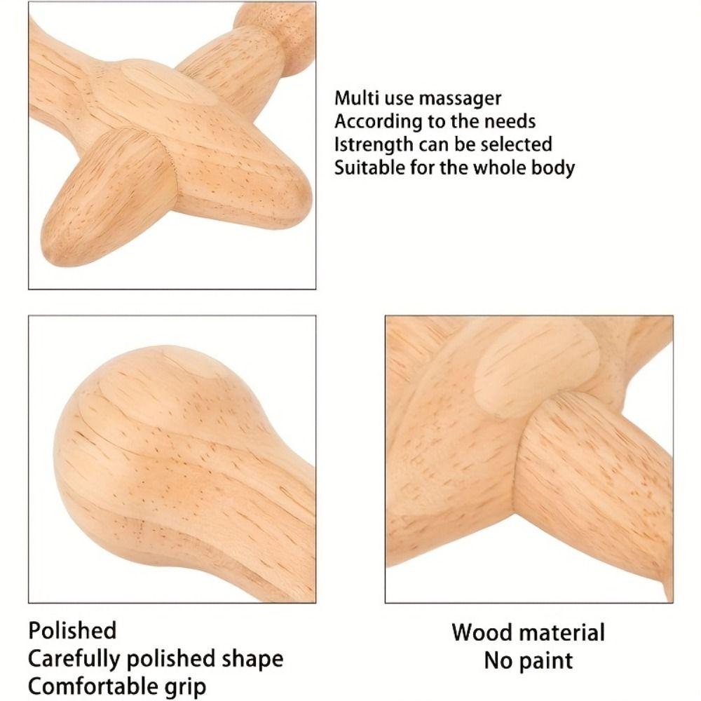 Smooth Surface Wood Massage Roller Wood Trigger Point Massager Lymphatic Drainage
