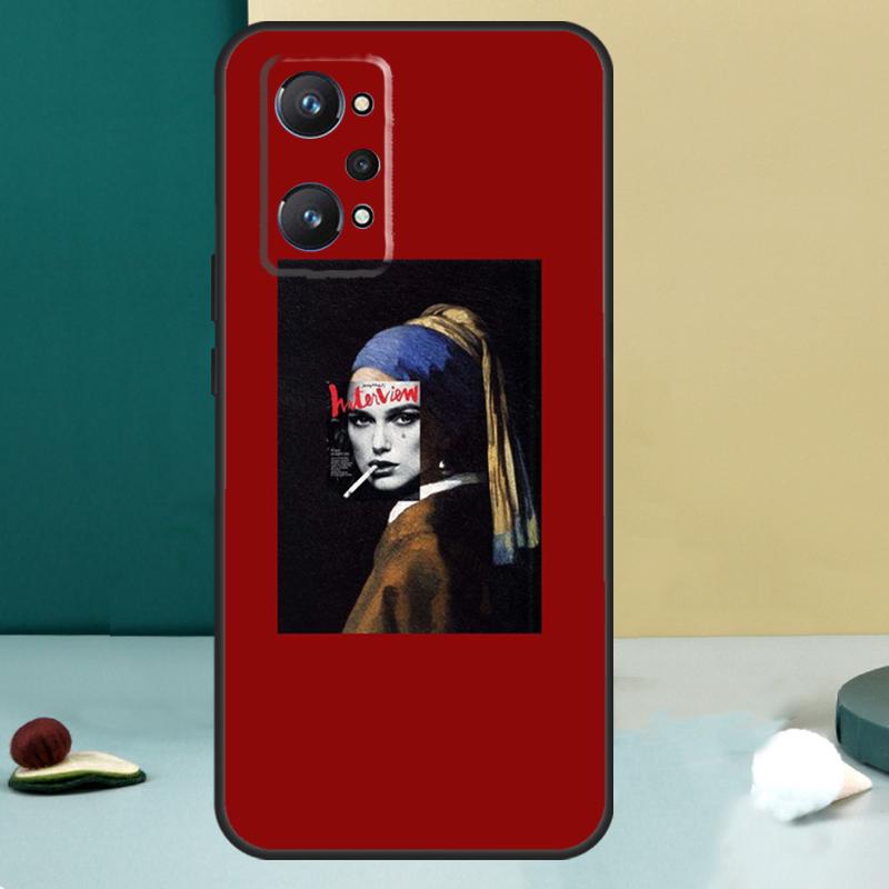 Красная Эстетика Рисунки Искусство Для Realme GT 6T 5 6 GT 7 Pro C67 C75 C61 C55 C53 C51 C21Y C25S 10 11 12 13 14 Pro Plus Чехол