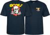 Powell Peralta BONES RIPPER Футболка для скейтборда ТЕМНО-СИНИЙ Унисекс Футболка
