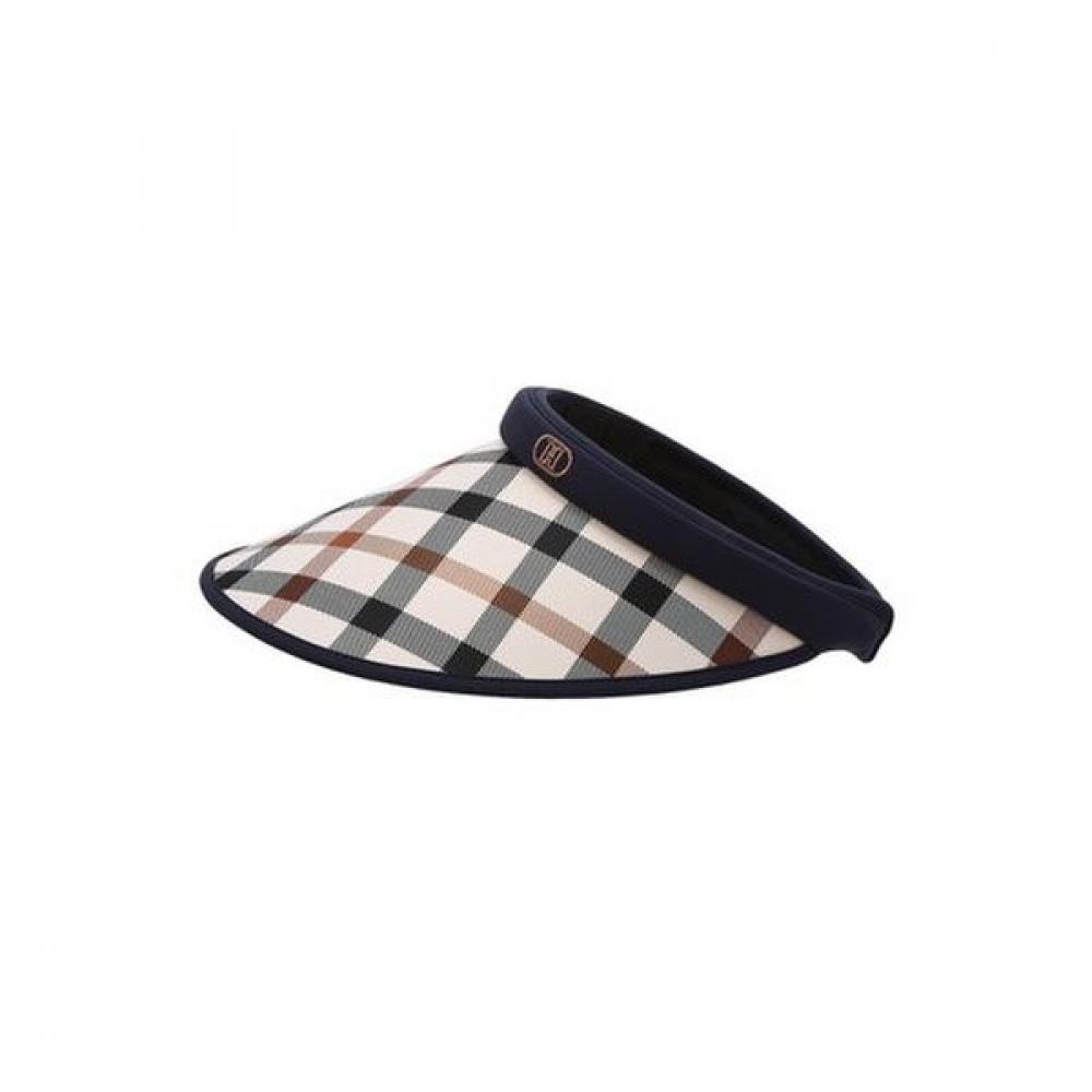 Daks Navy Check Sun Cap [wide Brim] Dbhe4f101n2