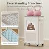 Heavy Duty Laundry Hamper with Lid,Plastic Laundry Basket with Wheel, Dirty Clothes Organizer Bathroom Waterproof Storage Basket