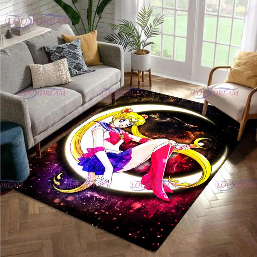 3D милые красочные коврики и ковры S-Sailor-M-Moon для гостиной, спальни, входа, большой площади, мягкий ковер, декоративный коврик