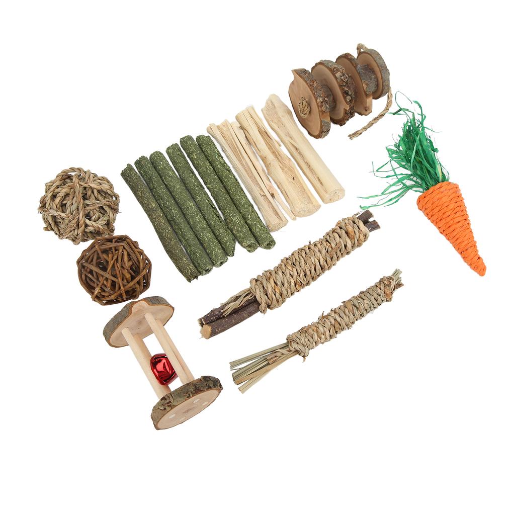 Hamster Chew Toys Set Teeth Care Small Pets Chewing and Playing Molar Toys Accessories for Rabbits