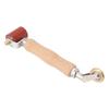 40mm Silicone Seam Roller Dual Use Brass Wheel Wood Handle Wallpaper Flat Seam Roller for PVC TPO