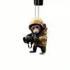 Christmas Vehicle Ornament - 1 Contemporary Camera Monkey Hanging Charm - 2D Flat Adornment for Auto & Home Seasonal Gathering
