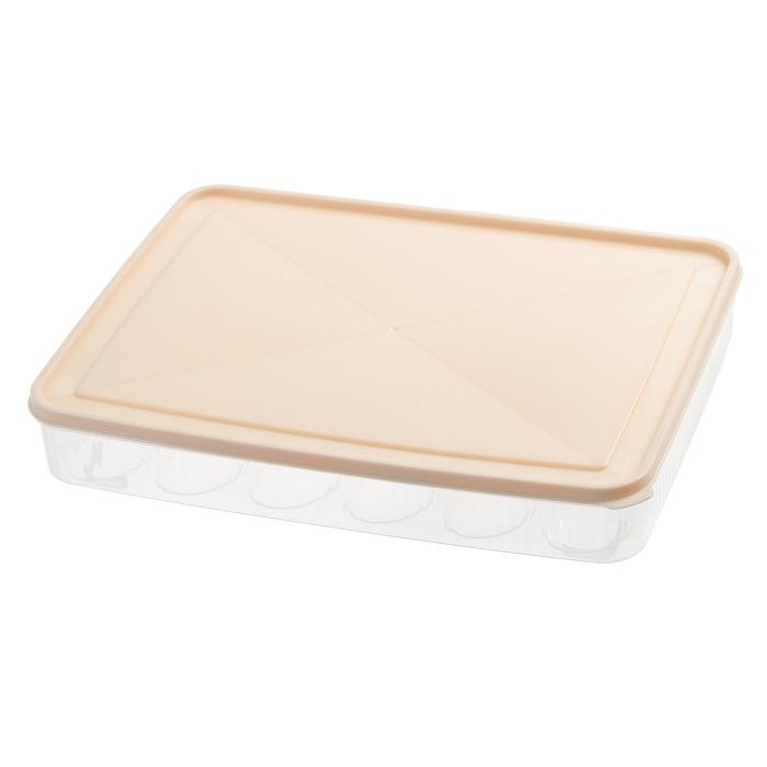 1/2 PCS Portable Deviled Egg Containers with Lid Eggs Clear Plastic Stackable Clear Storage Egg Tray for Refrigerator Organizer