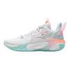 Li Ning Детские Wind Shadow 2.0 Тканевые Модные Простые Удобные Низкие Баскетбольные Кроссовки Мужские баскетбольные кроссовки Бело-синие YKBU072-8
