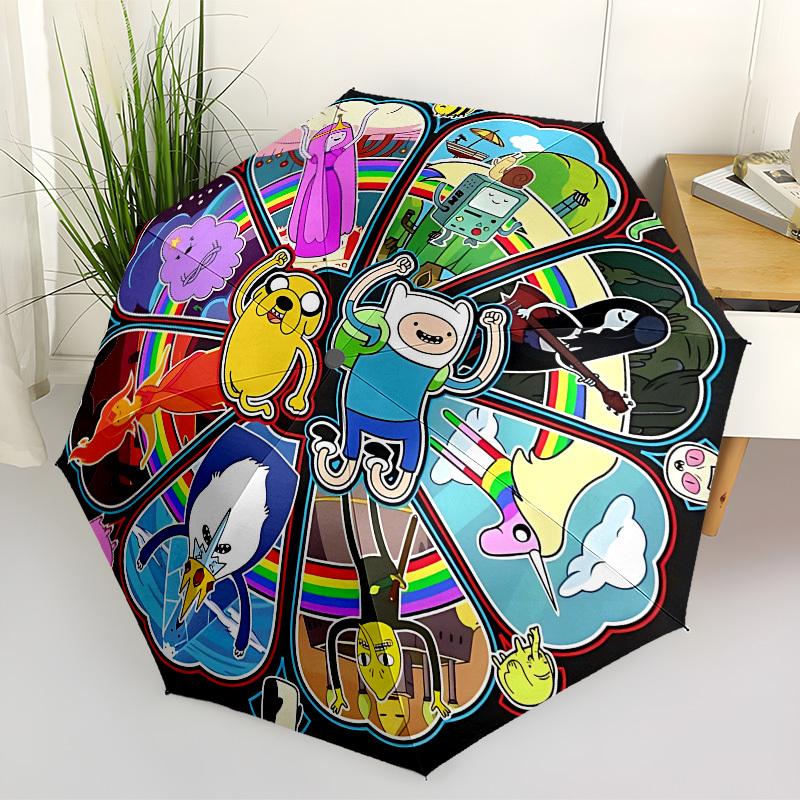 1pc Adventure-Time Automatic Open/Close Umbrella, Lightweight Design for Everyone, Halloween & Christmas Gifts - Ideal for Daily, Formal, Party Use, F