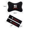 CUBE3 Car Headrest Rest Neck Pillow Cushion Seat Belt Shoulder Pad for Seat Leon Cupra Ateca Ibiza Arona Tarraco Alhambra Accessories