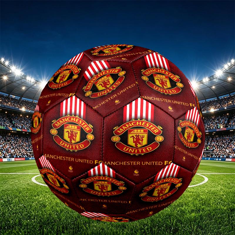 Футбольный мяч Manchester United F.C. Размер 5, из износостойкого ПУ, для матчевых тренировок и ежедневной практики, Подарок на день рождения для футбольных фанатов