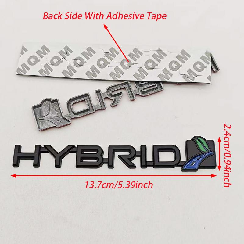 3D Metal Car Styling Logo HYBRID Badge Rear Trunk Emblem Fender Side Sticker For Toyota HYBRID Auto Accessories