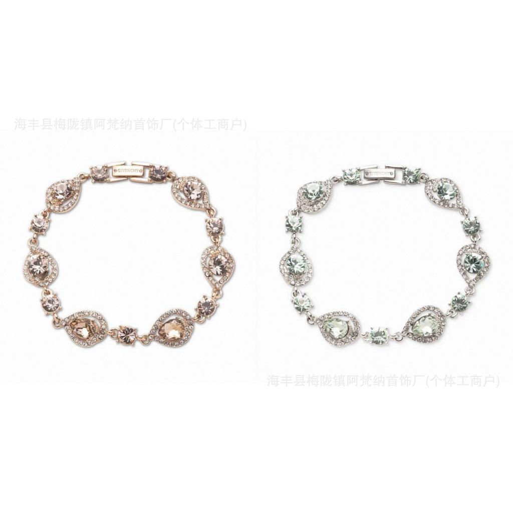 Gvc Jijia High-quality Pear-shaped Edge Bracelet Super Flash Hollow Water Drop Crystal Inlaid Jewelry for Girlfriend Gift