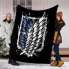 Attack on Titan2 printed throw blanket—lightweight,soft,warm;versatile blanket for all seasons—perfect as &air-conditioning throw,nap blanket