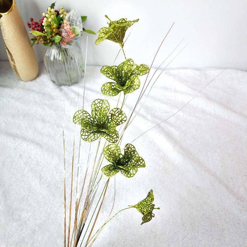 Simulated gold powder Christmas grass Christmas family home atmosphere decoration materials high simulation