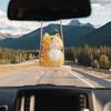 Yousheng Cat Car Подвесное украшение Мультяшный кот Зеркало заднего вида Воздушный шарм Милый кот Украшение интерьера для любителей кошек