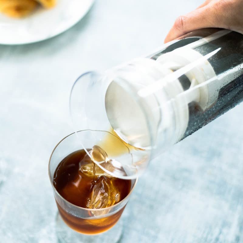 HARIO Glass Cold Brew Coffee 800ml Simple for Iced Coffee and Cold Brew Pitcher, capacity, White, Transparent, Design, Coffee, S-GCBC-90-T