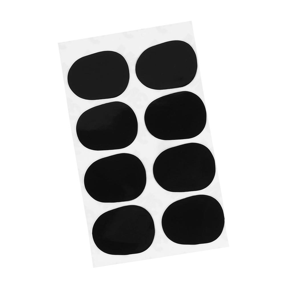 Sax Mouthpiece Patch Pad Cushion for Soprano Alto Tenor Saxophone Clarinet Black 0.3mm Big Oval