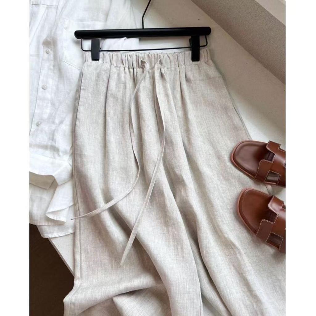 High Waist Women Wide Leg Pants Summer Thin Loose Casual Pants Korean Solid All Match Straight Trousers