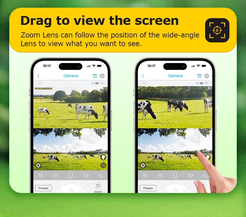 4G Солнечная Камуфляжная Камера Наблюдения с 20-кратным Зуммом, HD, Полный Цвет День/Ночь, Низкое Энергопотребление.