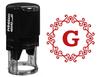 Printtoo Octagon Celtic Swirl Frame G Alphabet Monogram Office Stationary R-40 Self Inking Rubber