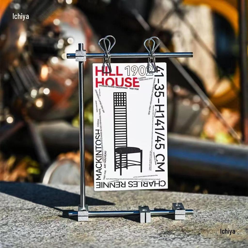 Desktop Photo and Card Display Stand | Linear Shaft Notepad Holder | Desk Ornament | Coffee Shop Menu Holder