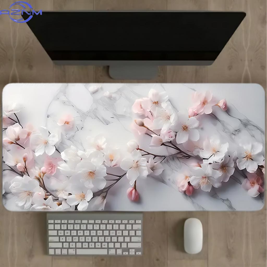 Elegant Sakura Mouse Pad Waterproof And Antislip Gaming Mouse Pad Edge Locking Perfect For Office Or Home Desks