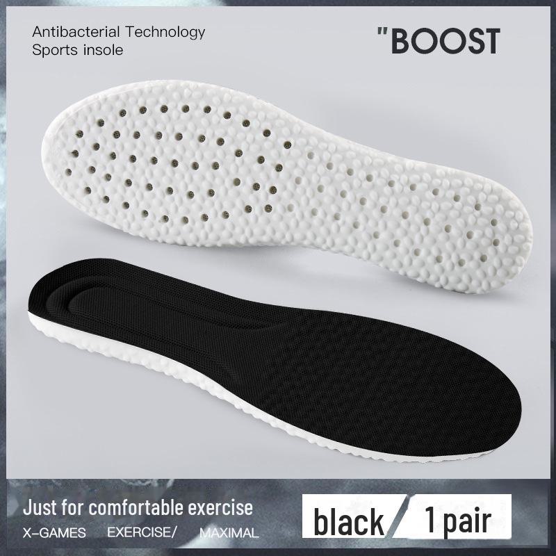 Спортивные стельки Boost: Утолщенная амортизация, дезодорант, мягкая подушка, идеальна для длительного комфорта, полиуретановый латекс
