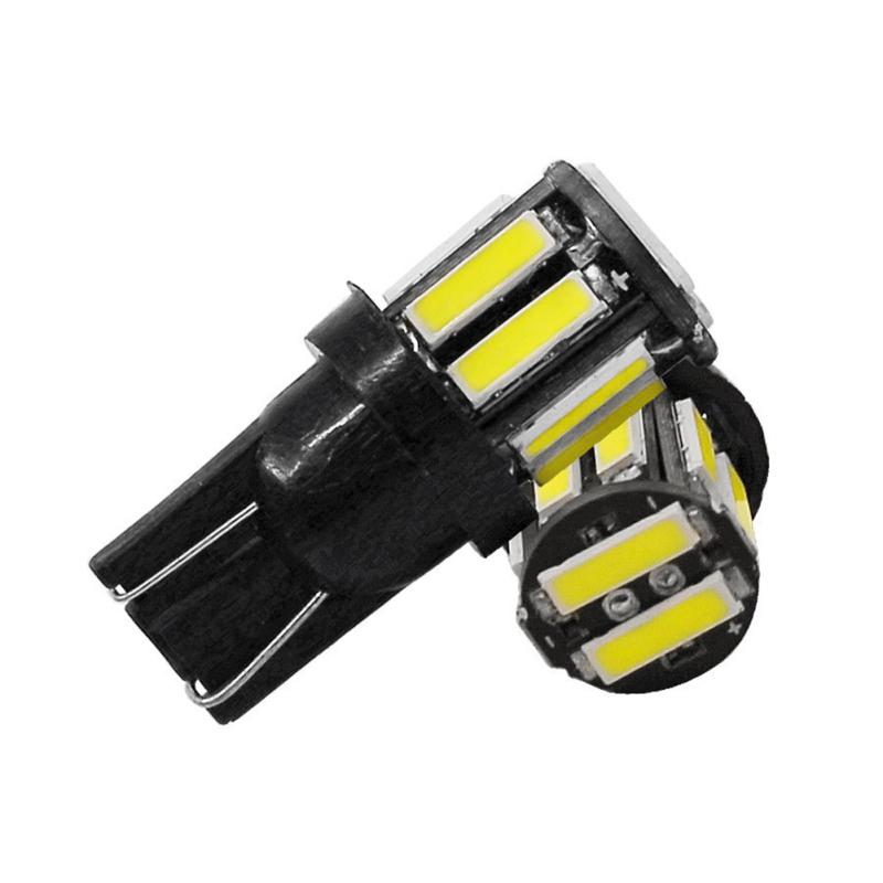 1 пара автомобильных светодиодных ламп T10 7020 10smd с высокой яркостью, ходовые огни, габаритные огни, лампы для чтения, подсветка номерного знака